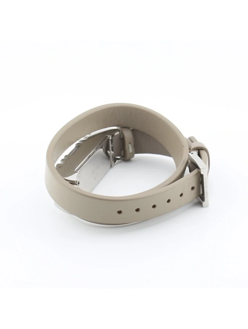 Tory Burch Leather Double Wrap Logo Bracelet